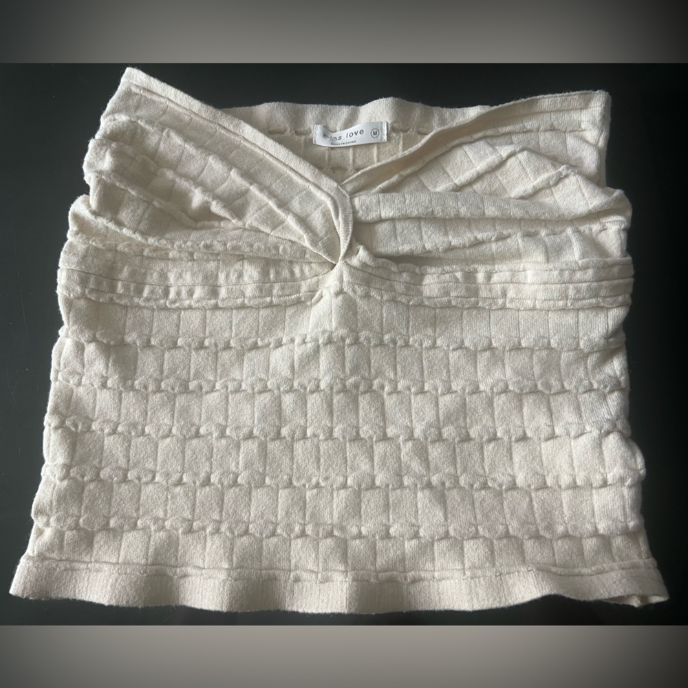 Elegant Cream Textured Tank Top